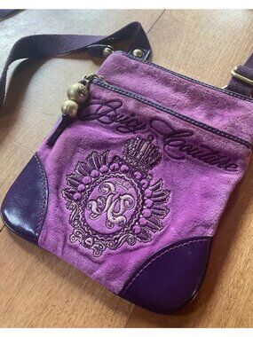 Juicy Couture Vintage Auth Velour Velvet Small Shoulder/Crossbody Purse/Handbag